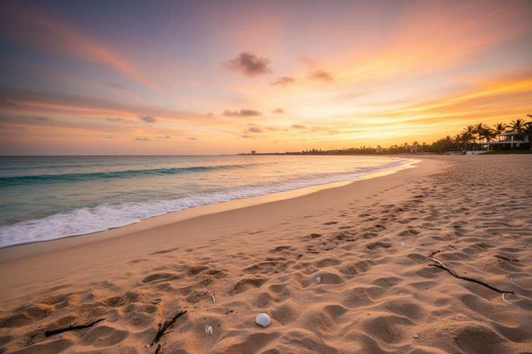 Golden sunset beach at Annie Shore Curations Travel Diaries