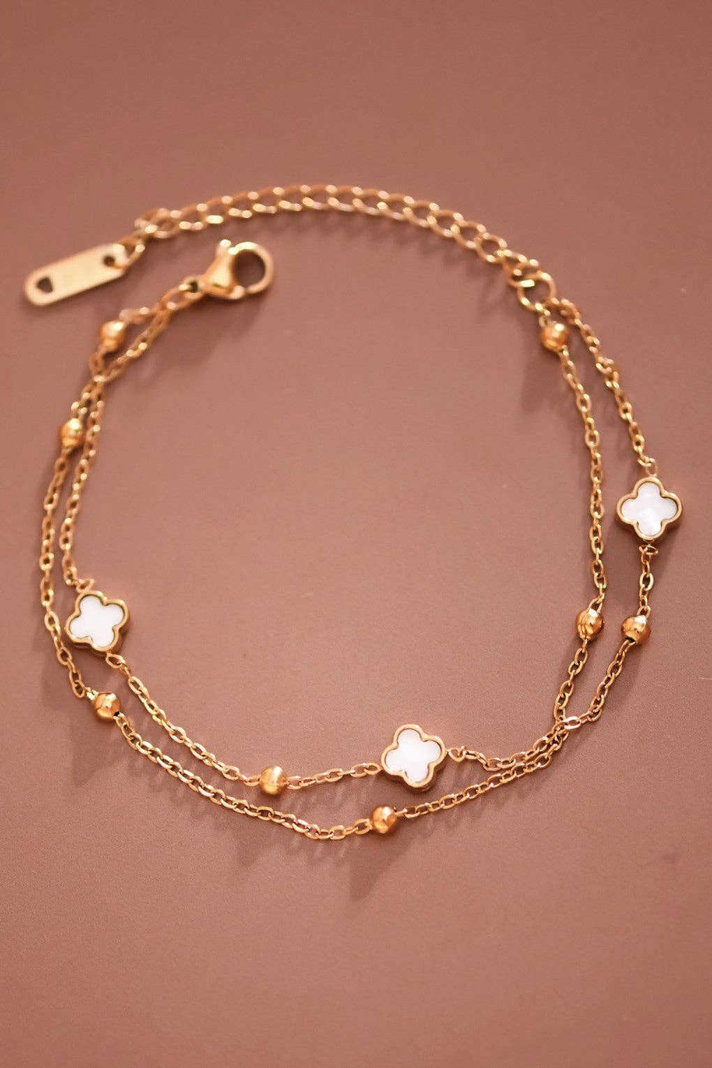 18K Gold PVD Plated Waterproof Stainless Steel Chain Bracelet - 7710