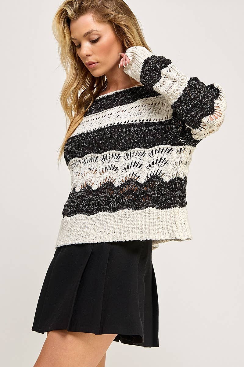 The Palmer Open-Stitch Pullover Sweater