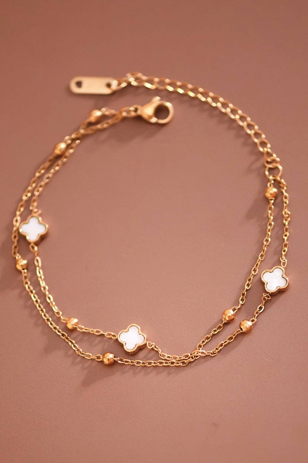 18K Gold PVD Plated Waterproof Stainless Steel Chain Bracelet - 7710