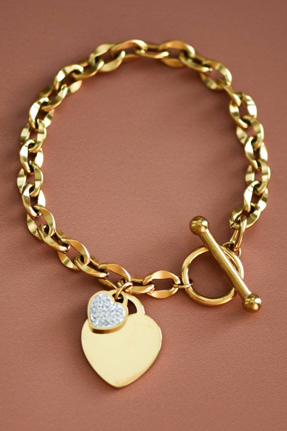 18K Gold Plated Waterproof Stainless Steel Chain Bracelet - 7431