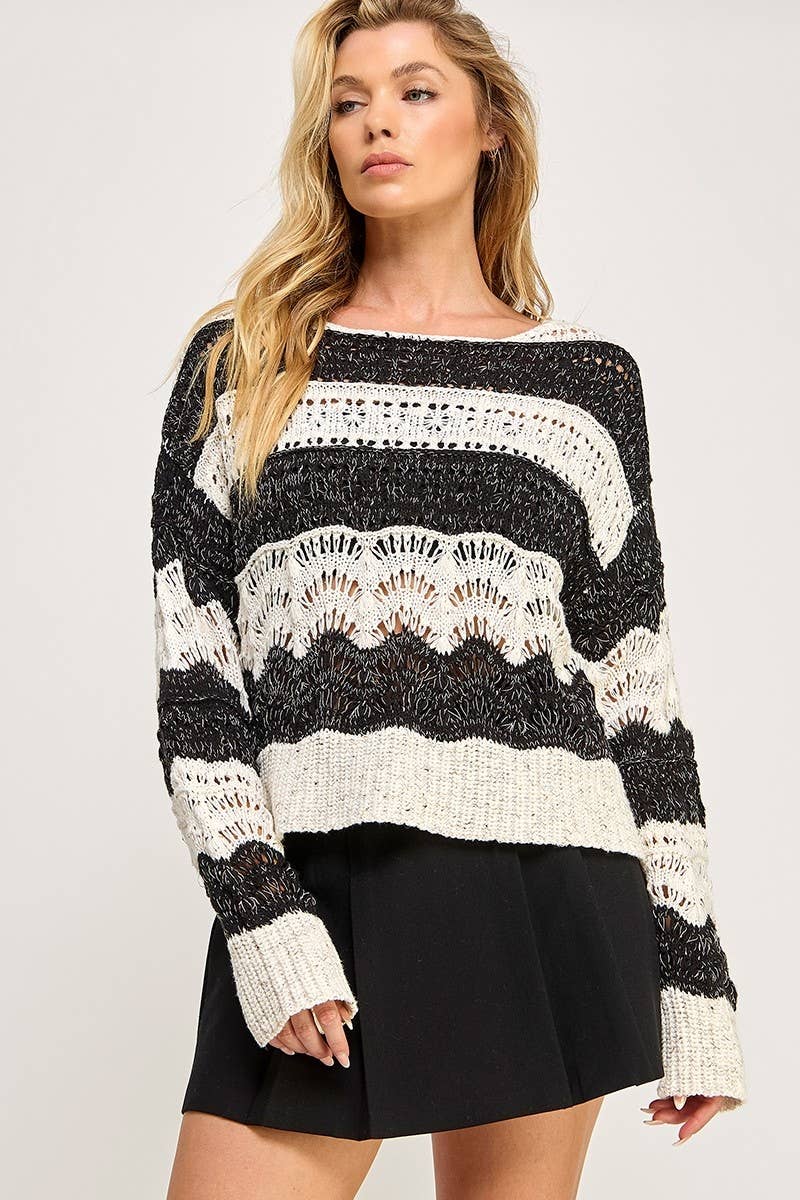 The Palmer Open-Stitch Pullover Sweater
