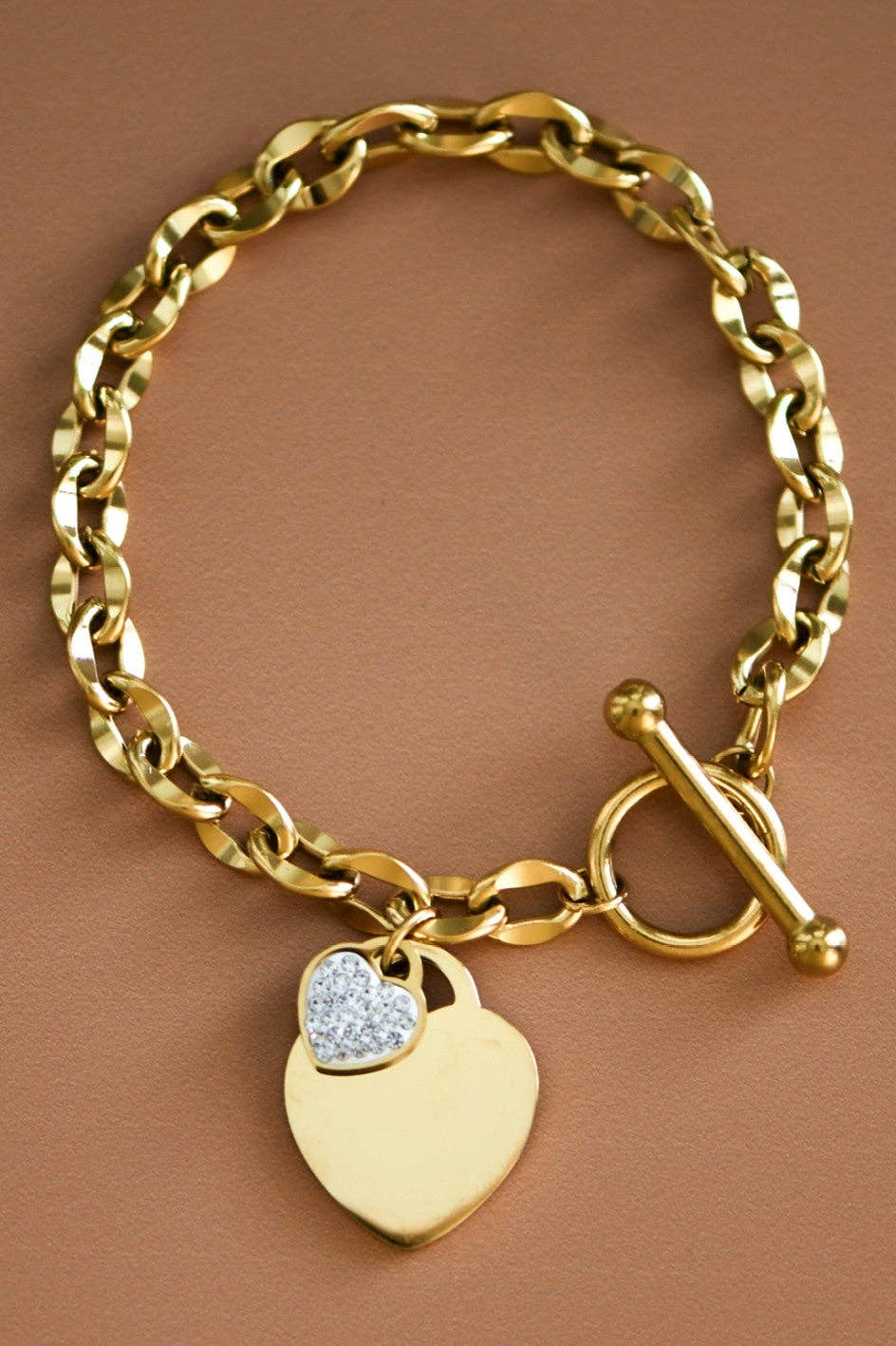 18K Gold Plated Waterproof Stainless Steel Chain Bracelet - 7431