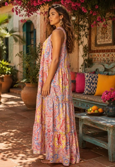 Boho Positano Maxi Dress