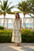 Abstract Floral Dress – Resort Setting