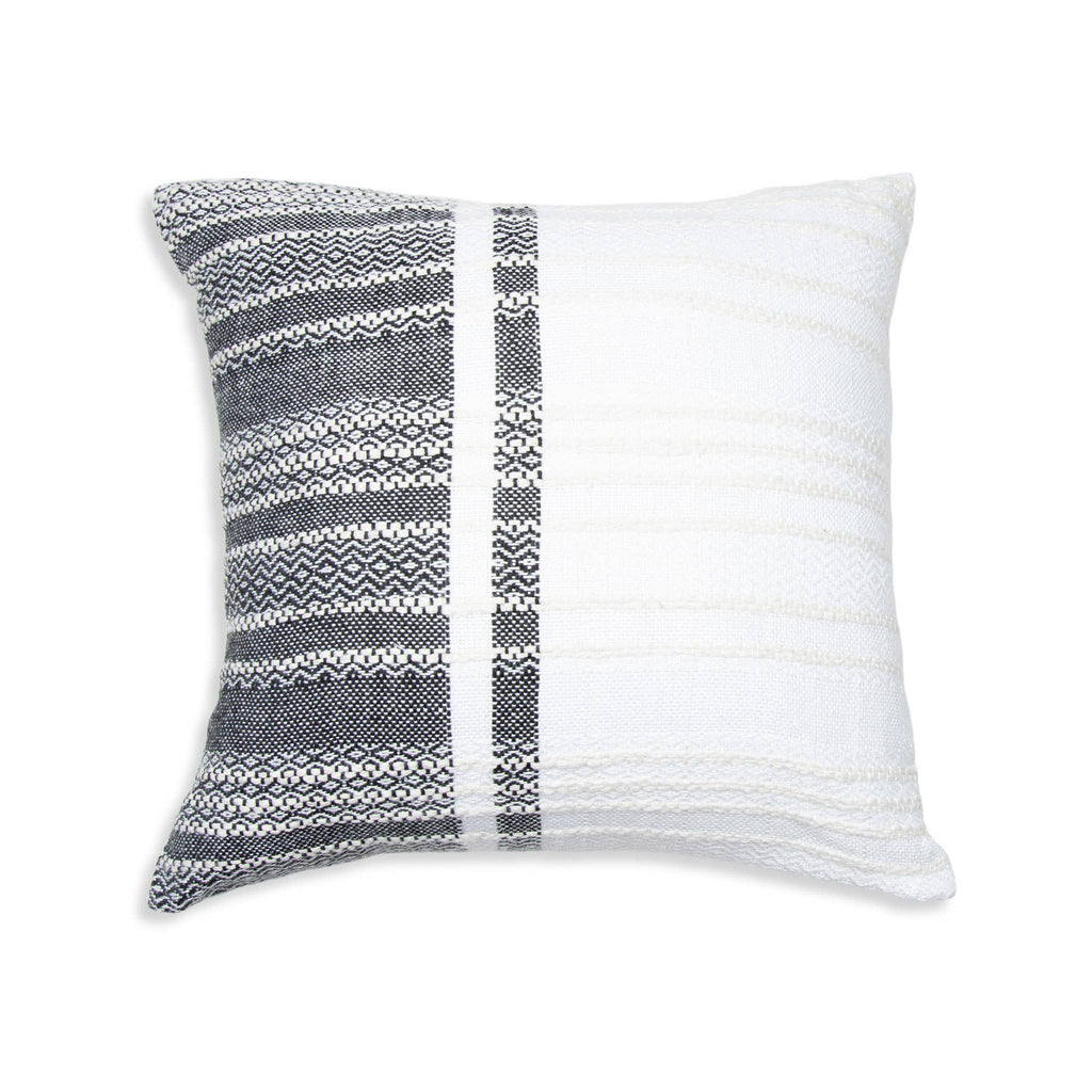Genevieve 18X18" Handwoven Striped In/Outdoor Throw Pillow