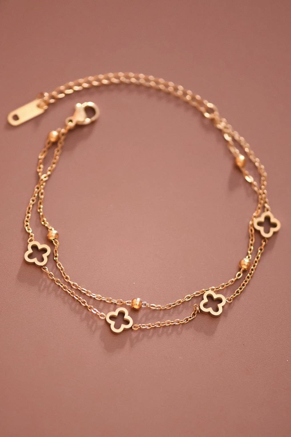 18K Gold PVD Plated Waterproof Stainless Steel Chain Bracelet - 7715