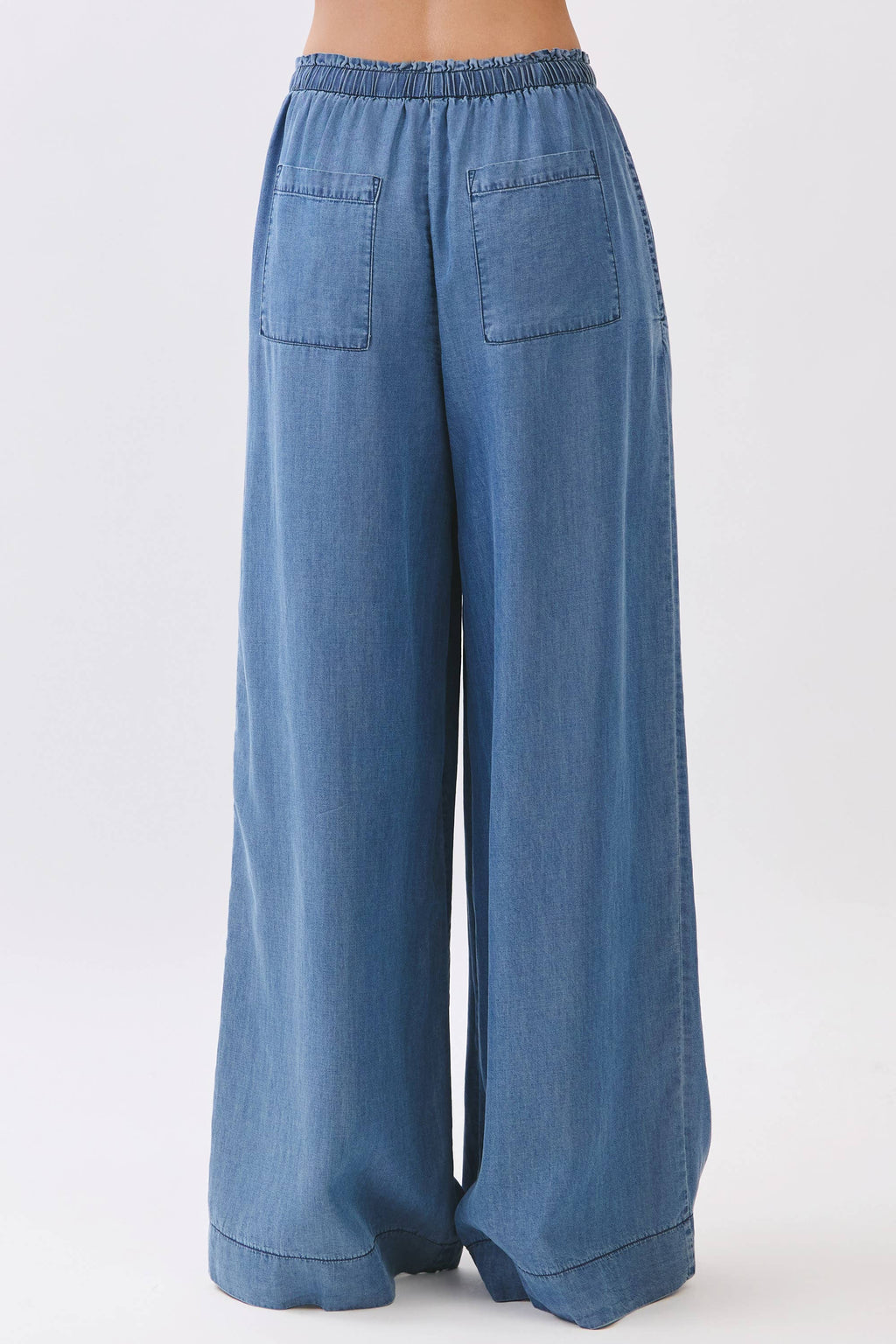 TENCEL WIDE LEG PANTS - VJP700007B