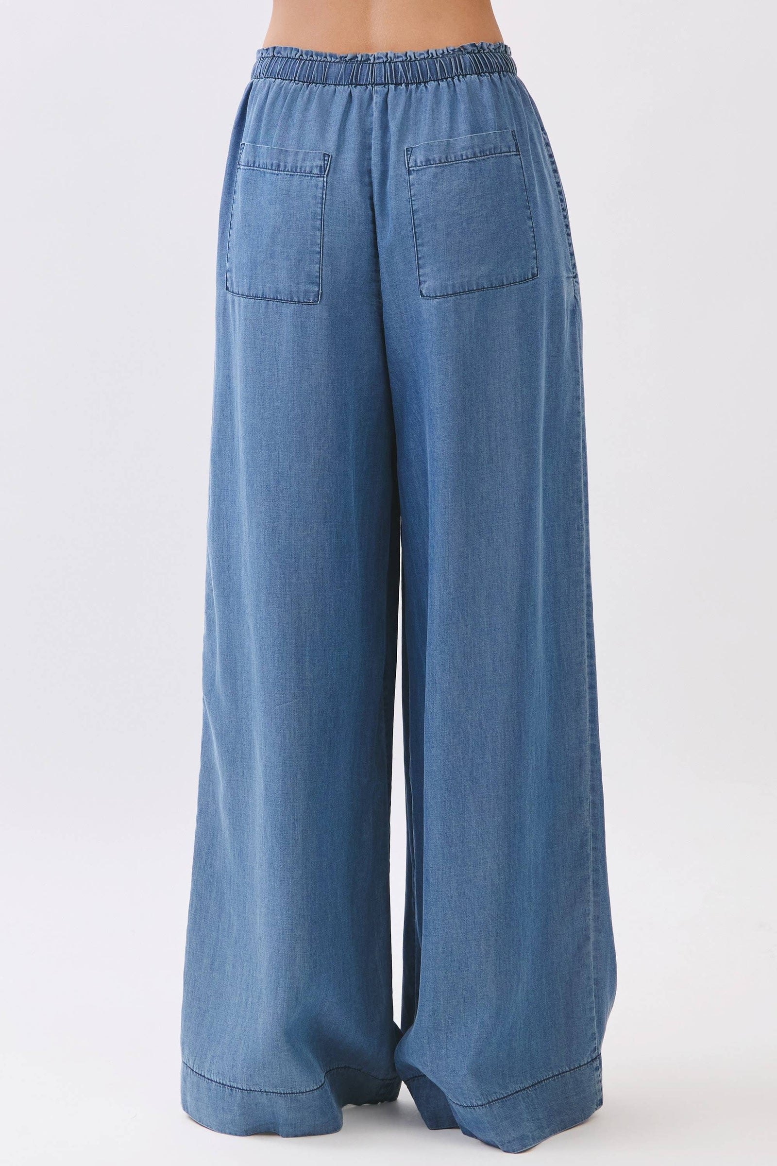 TENCEL WIDE LEG PANTS - VJP700007B