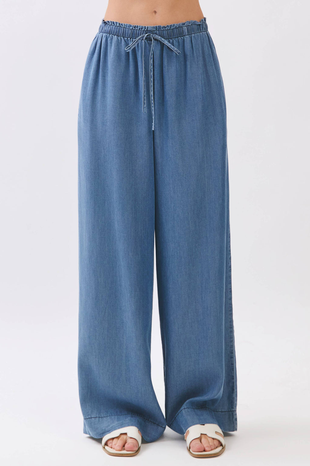 TENCEL WIDE LEG PANTS - VJP700007B