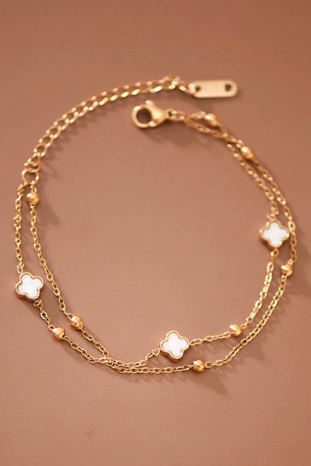 18K Gold PVD Plated Waterproof Stainless Steel Chain Bracelet - 7710