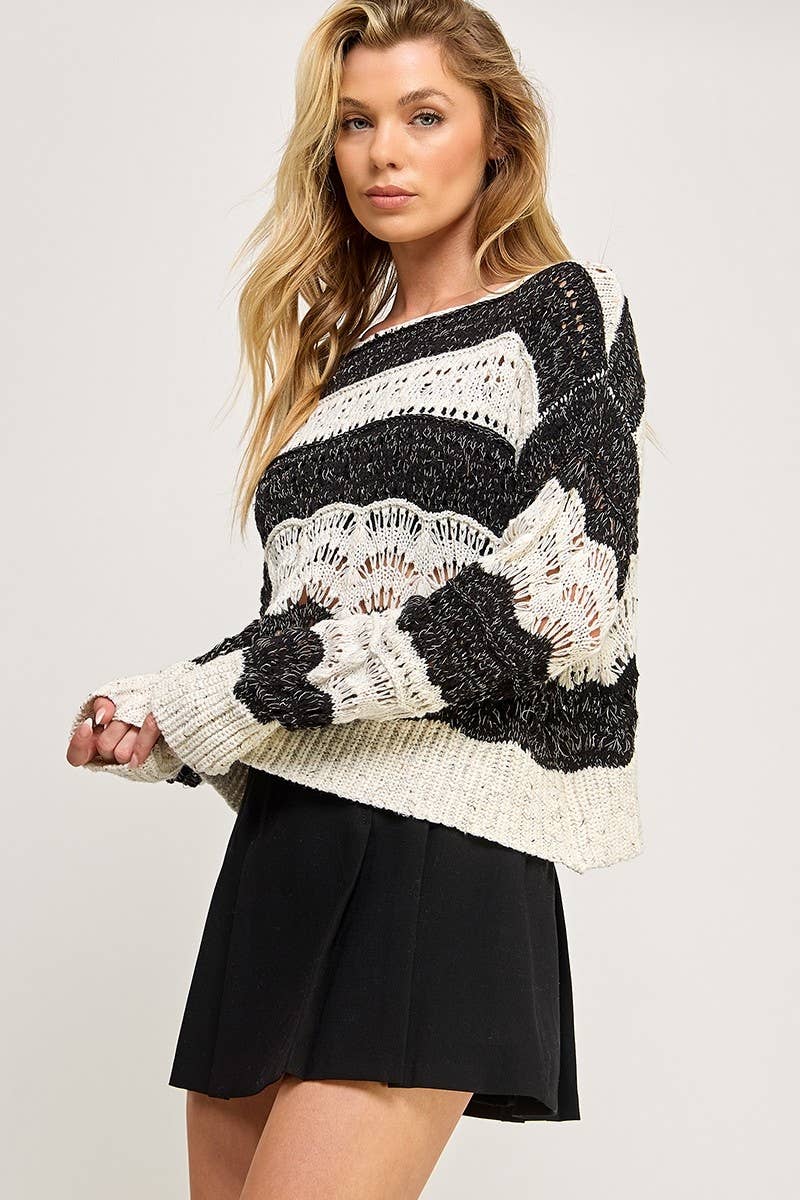 The Palmer Open-Stitch Pullover Sweater