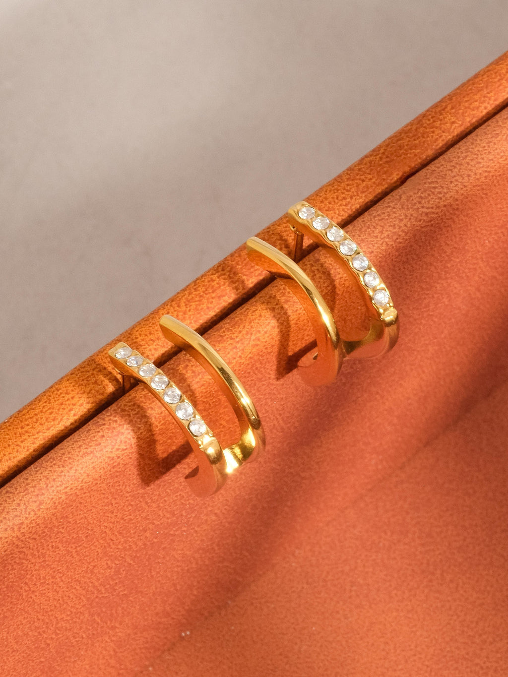 18K Double Hoop Earring