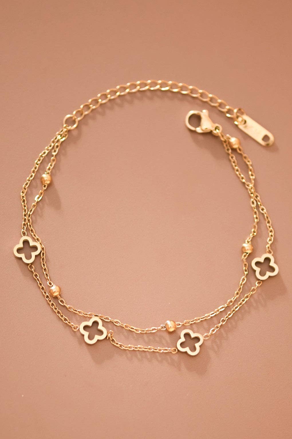 18K Gold PVD Plated Waterproof Stainless Steel Chain Bracelet - 7715