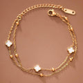 18K Gold PVD Plated Waterproof Stainless Steel Chain Bracelet - 7710