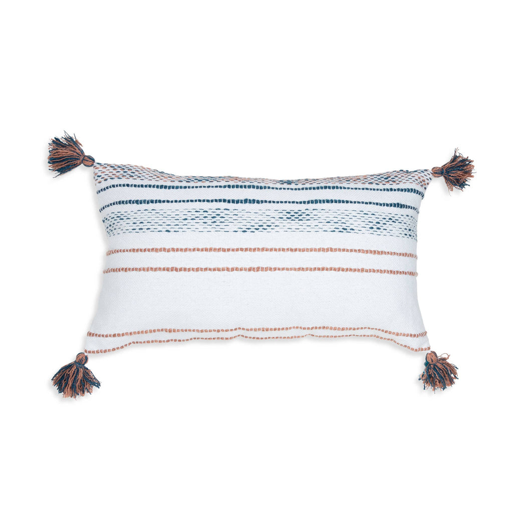 Tylanne 12X22" Handwoven Striped Indoor/Outdoor Throw Pillow