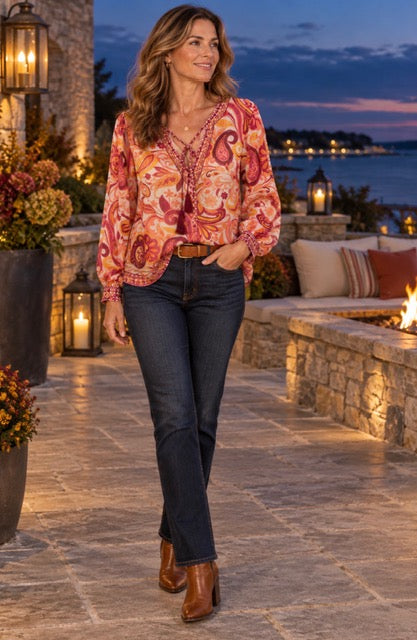 Vibrant Paisley Blouse